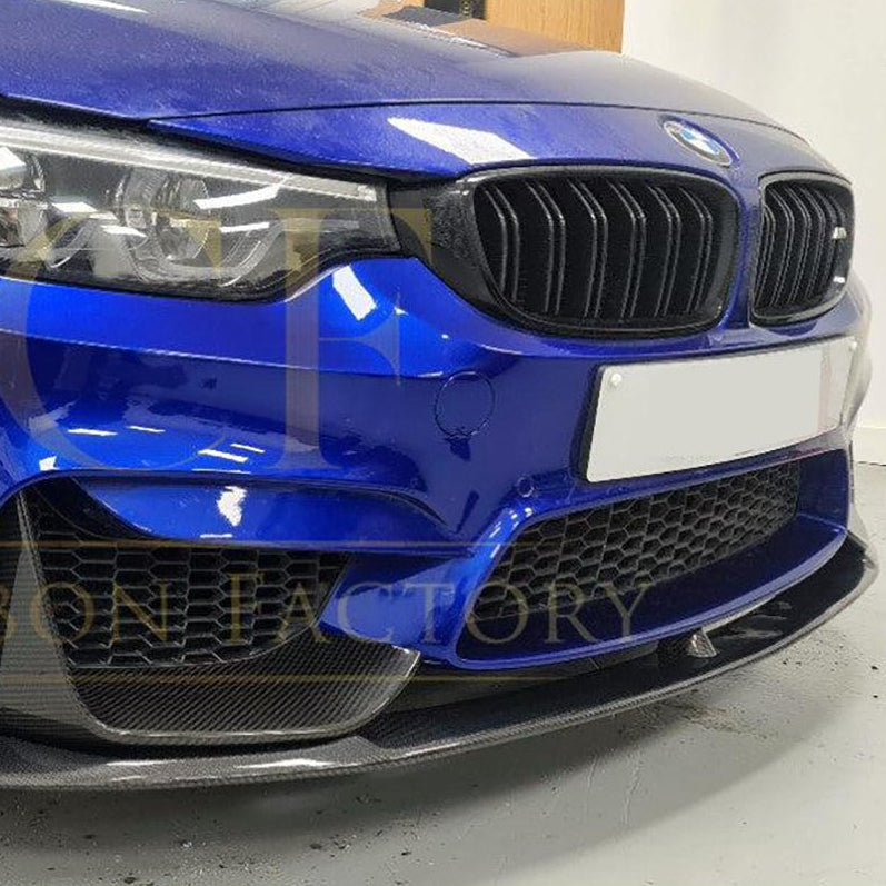 MP Style Carbon Fibre Front Splitter 3 Pieces Design for BMW F80 M3 F82 F83 M4 14-20 - Carbon Factory