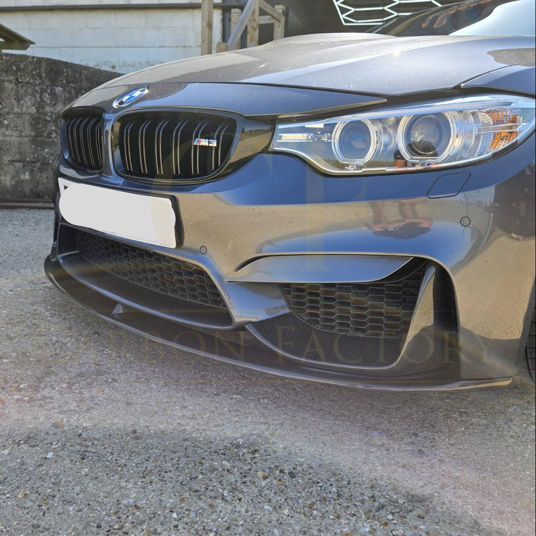 MP Style Carbon Fibre Front Splitter 3 Pieces Design for BMW F80 M3 F82 F83 M4 14-20 - Carbon Factory