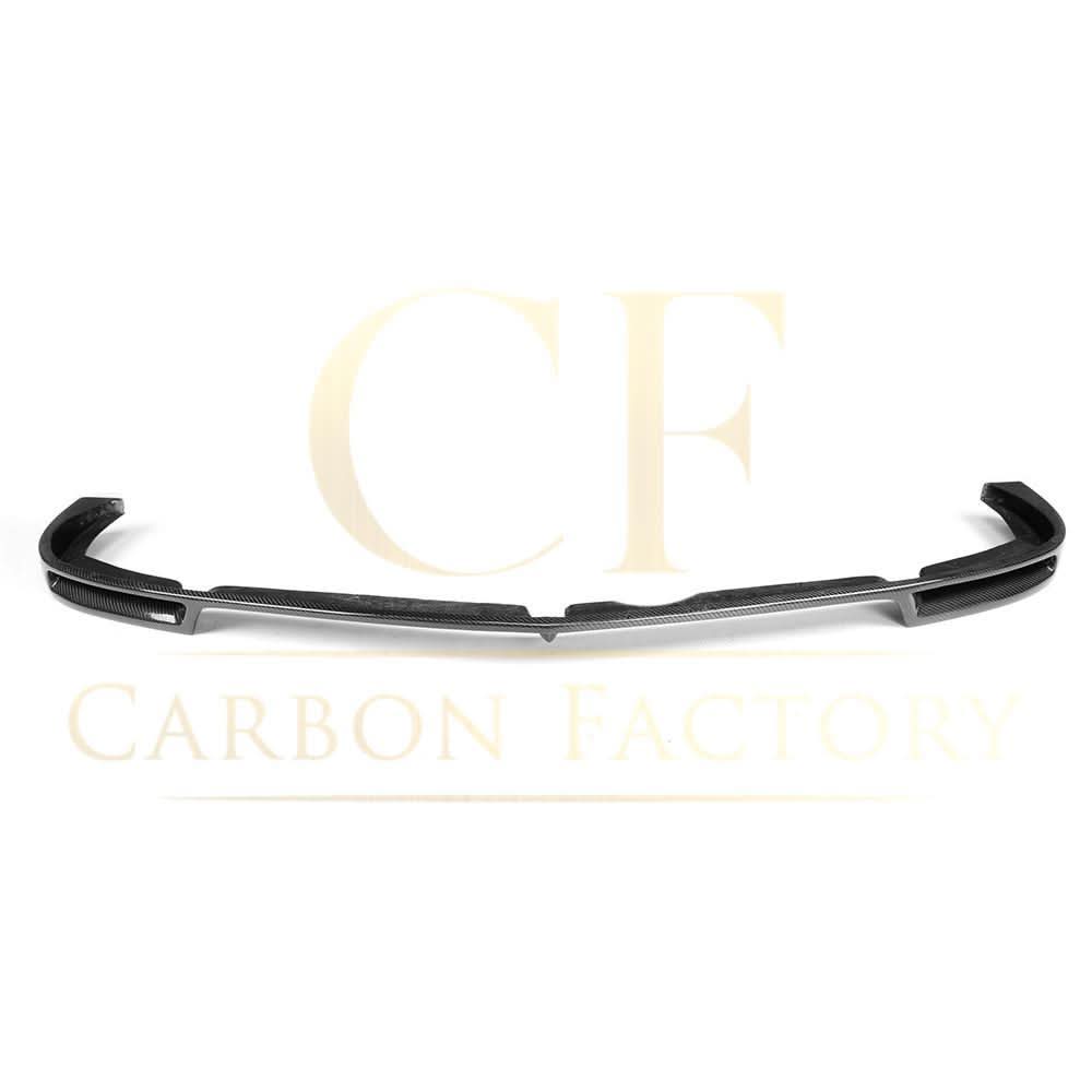 AMG-style carbon fibre front splitter for Mercedes Benz W204 C63 facelift 2012-2014, enhancing sporty front end appearance.