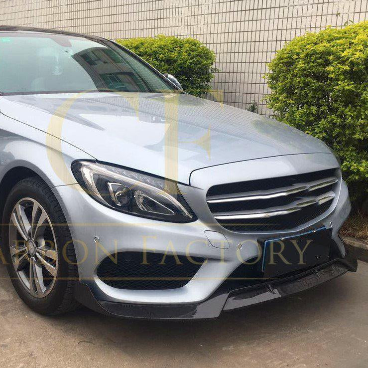 AMG Style Carbon Fibre Front Splitter for Mercedes Benz W205 C Class 15-18 - Carbon Factory