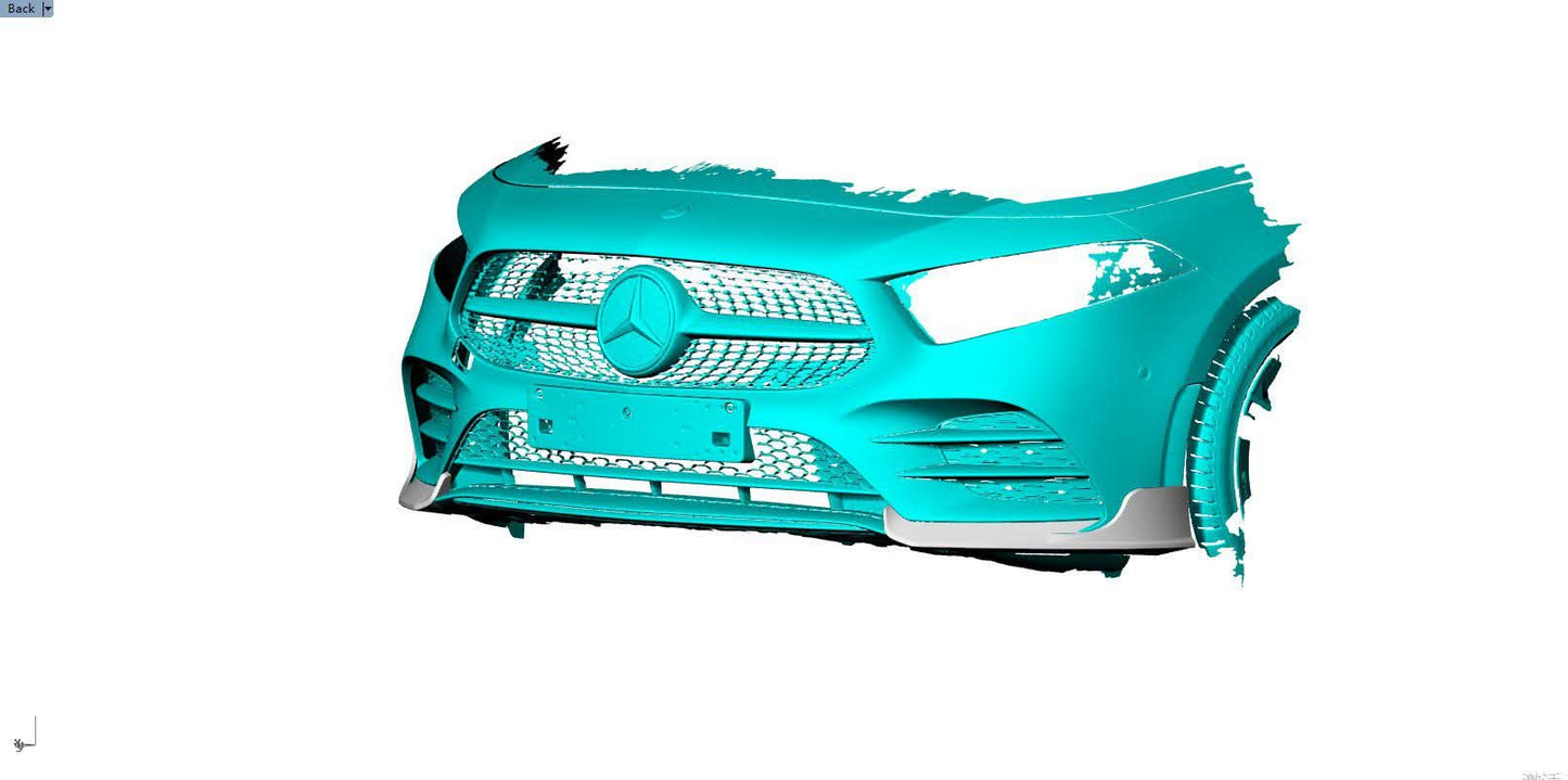 Brabus Style Carbon Fibre Front Bumper Covers for Mercedes Benz W177 A Class 19-Present - Carbon Factory