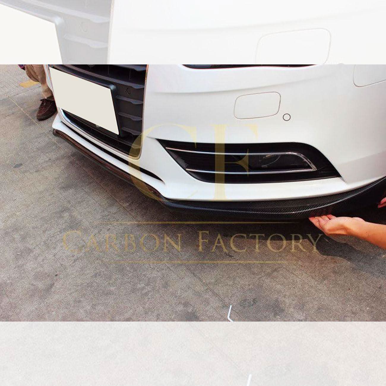 CF Style Carbon Fibre Front Splitter for Audi A4 B8.5 Non S Line 13-15 - Carbon Factory