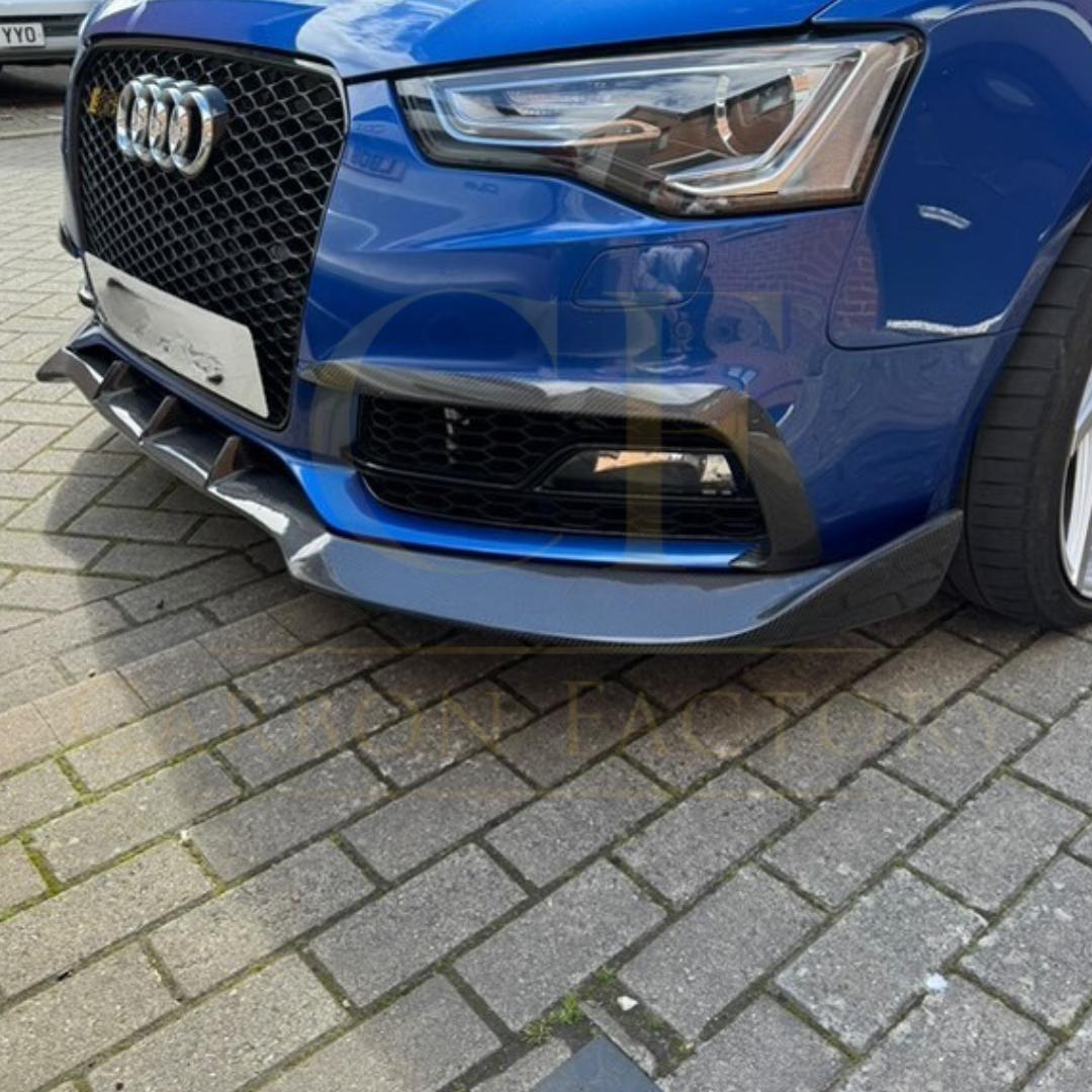 CF Style Carbon Fibre Front Splitter for Audi B8.5 S5 A5 S Line 11-16 - Carbon Factory