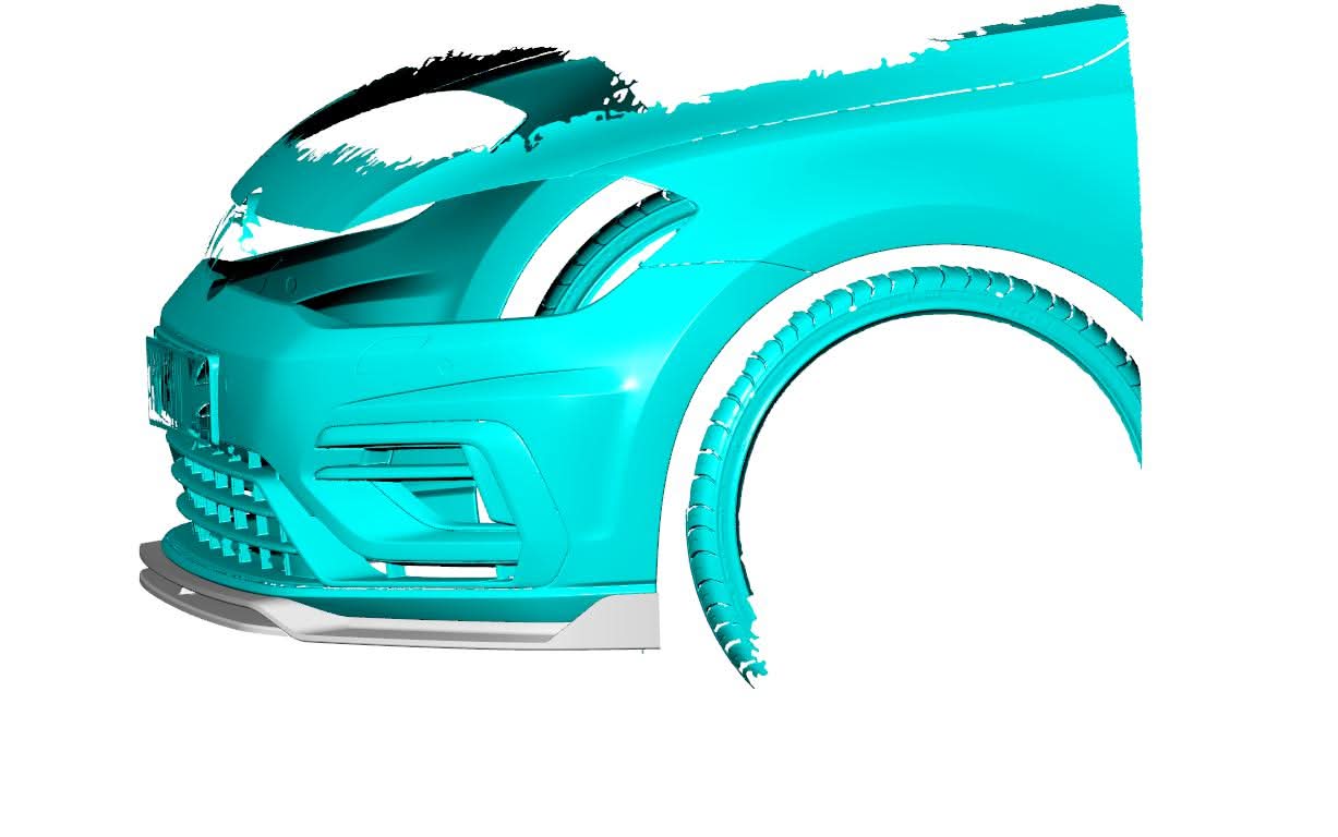 CS Style Carbon Fibre Front Splitter for VW Golf MK7.5 R 18-20 - Carbon Factory