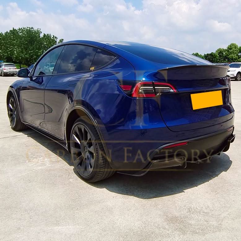CS Style Pre-Preg Carbon Fibre Front Splitter for Tesla Model Y 19-23 - Carbon Factory