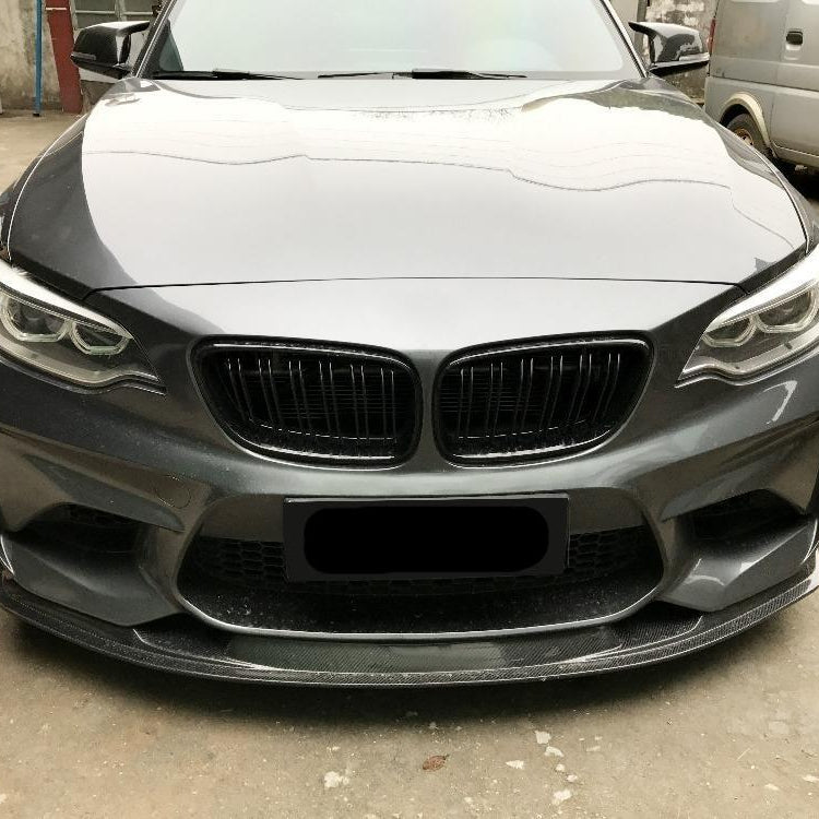 GTS style carbon fibre front splitter for BMW F87 M2 OG 2016-2018, aerodynamic car body enhancement accessory