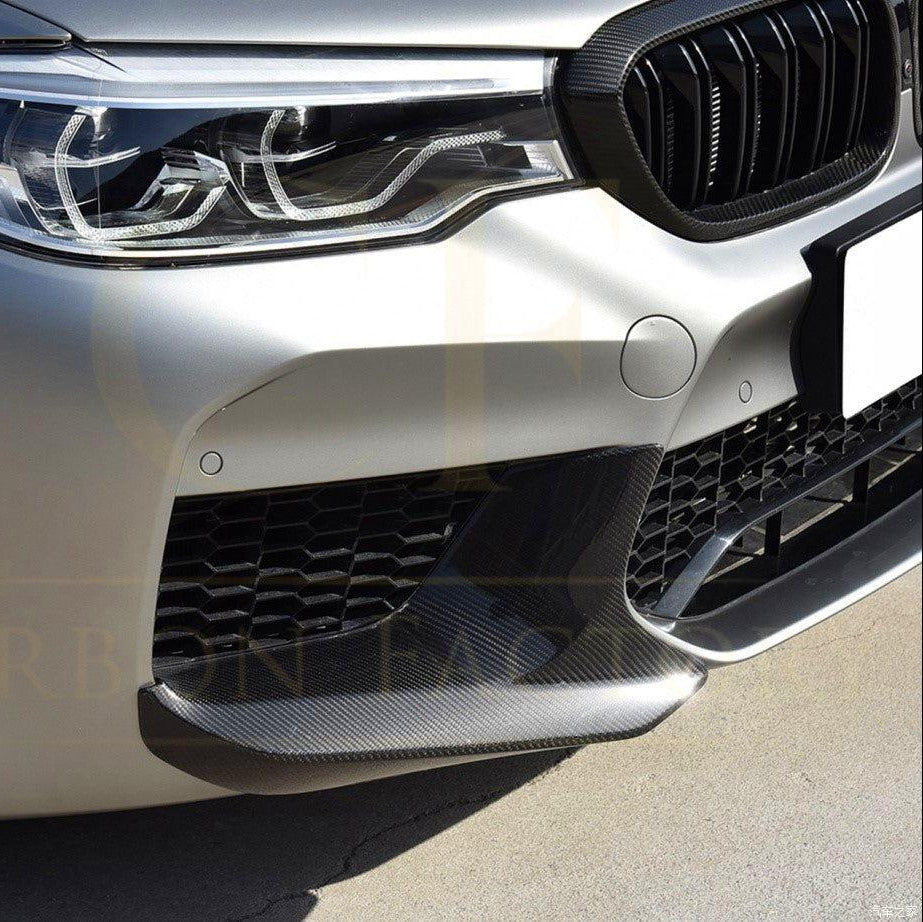 MP Style Carbon Fibre Front Splitter Covers for BMW F90 M5 Pre-LCI 17-20 - Carbon Factory