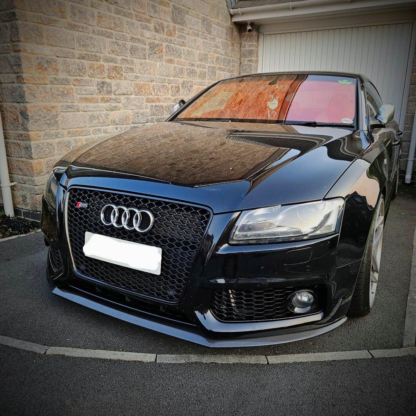 P Style Carbon Fibre Front Splitter for Audi B8 A5 S-Line & S5 07-10 - Carbon Factory