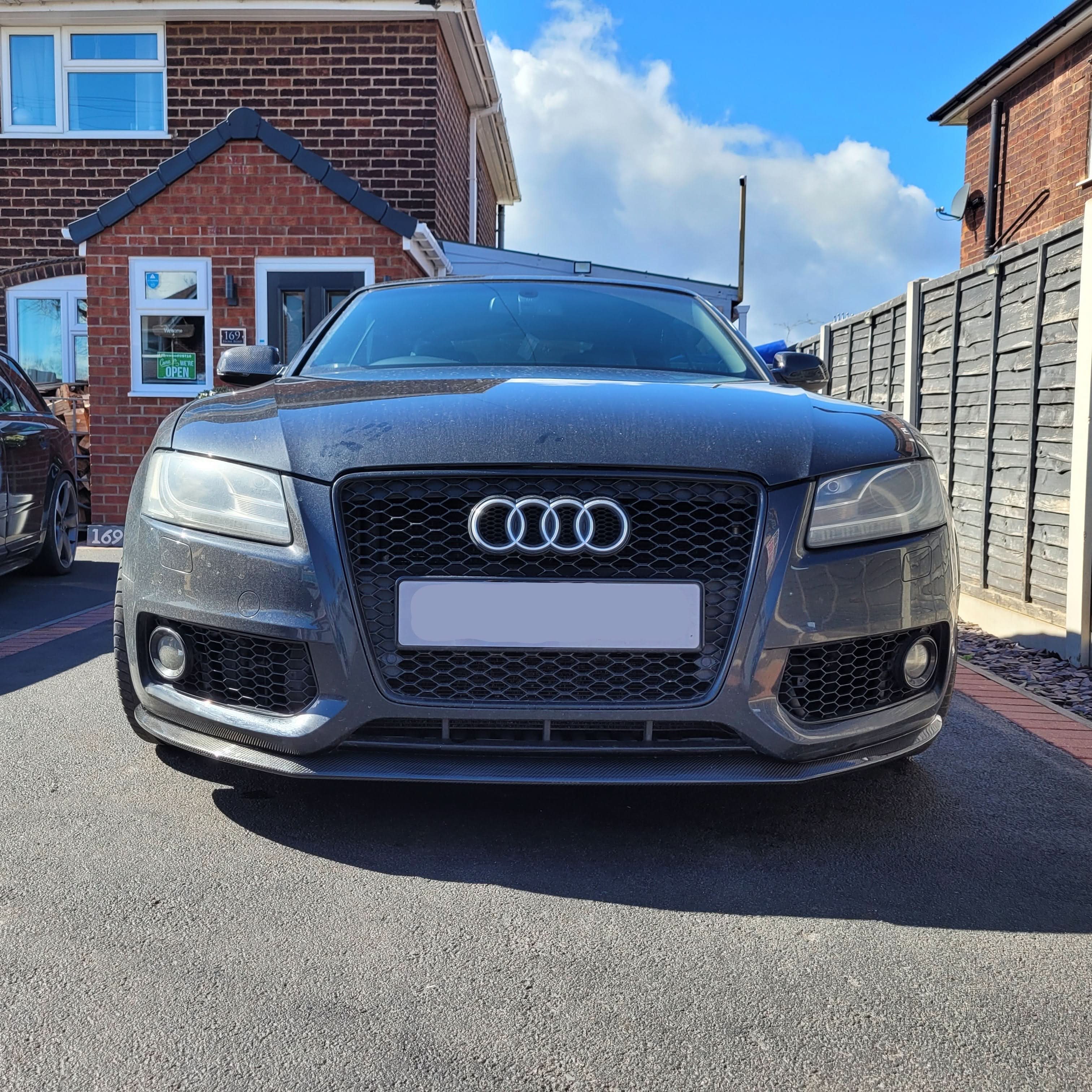 P Style Carbon Fibre Front Splitter for Audi B8 A5 S-Line & S5 07-10 - Carbon Factory