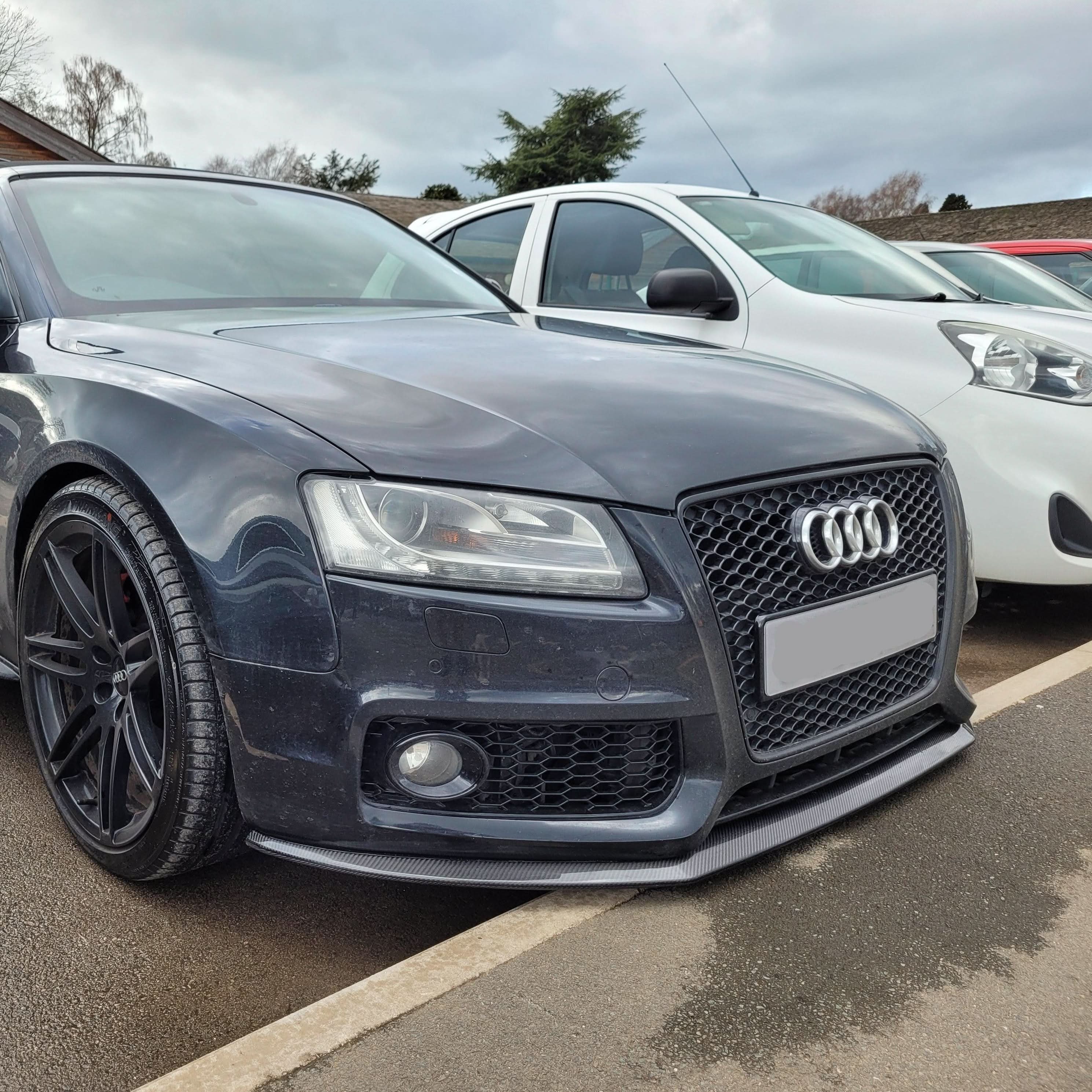 P Style Carbon Fibre Front Splitter for Audi B8 A5 S-Line & S5 07-10 - Carbon Factory