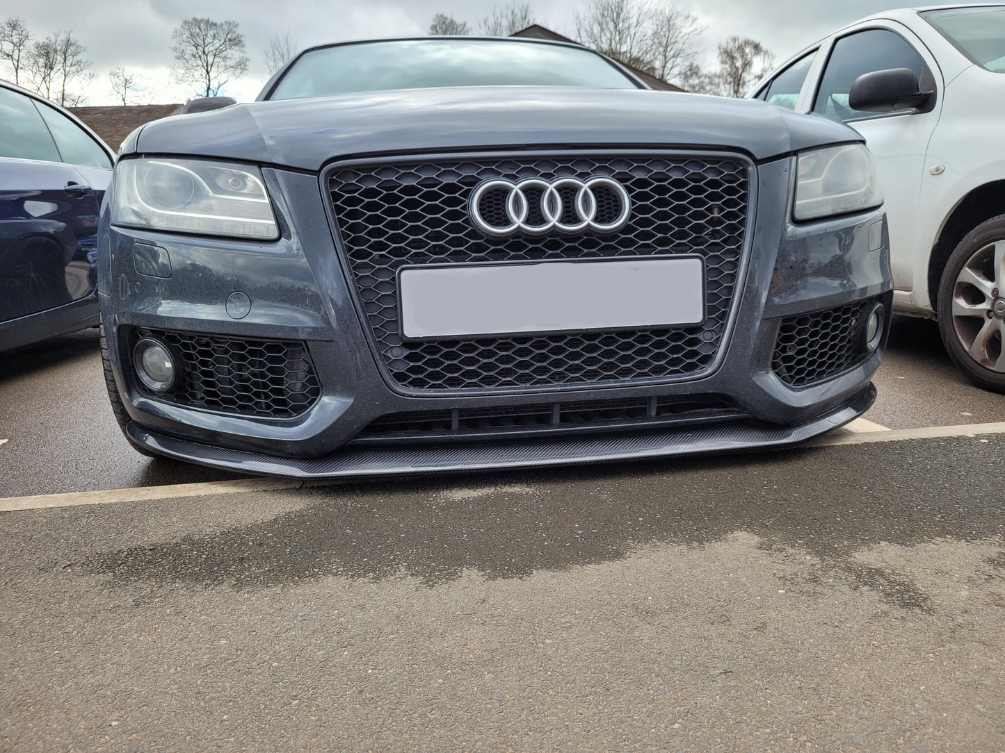 P Style Carbon Fibre Front Splitter for Audi B8 A5 S-Line & S5 07-10 - Carbon Factory