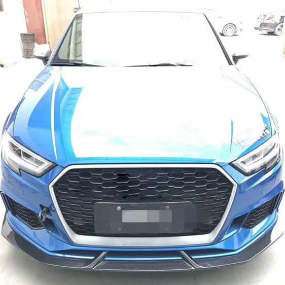 V Style Carbon Fibre Front Splitter for Audi 8V RS3 Saloon 17-20 - Carbon Factory