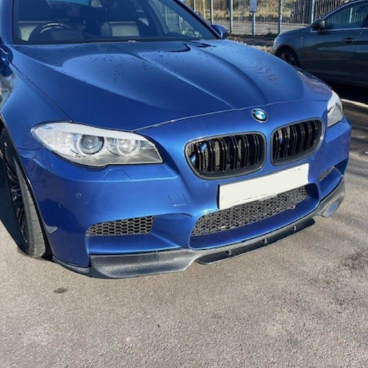Carbon Factory V Style Carbon Fibre Front Splitter for BMW F10 M5 10-16 - Carbon Factory