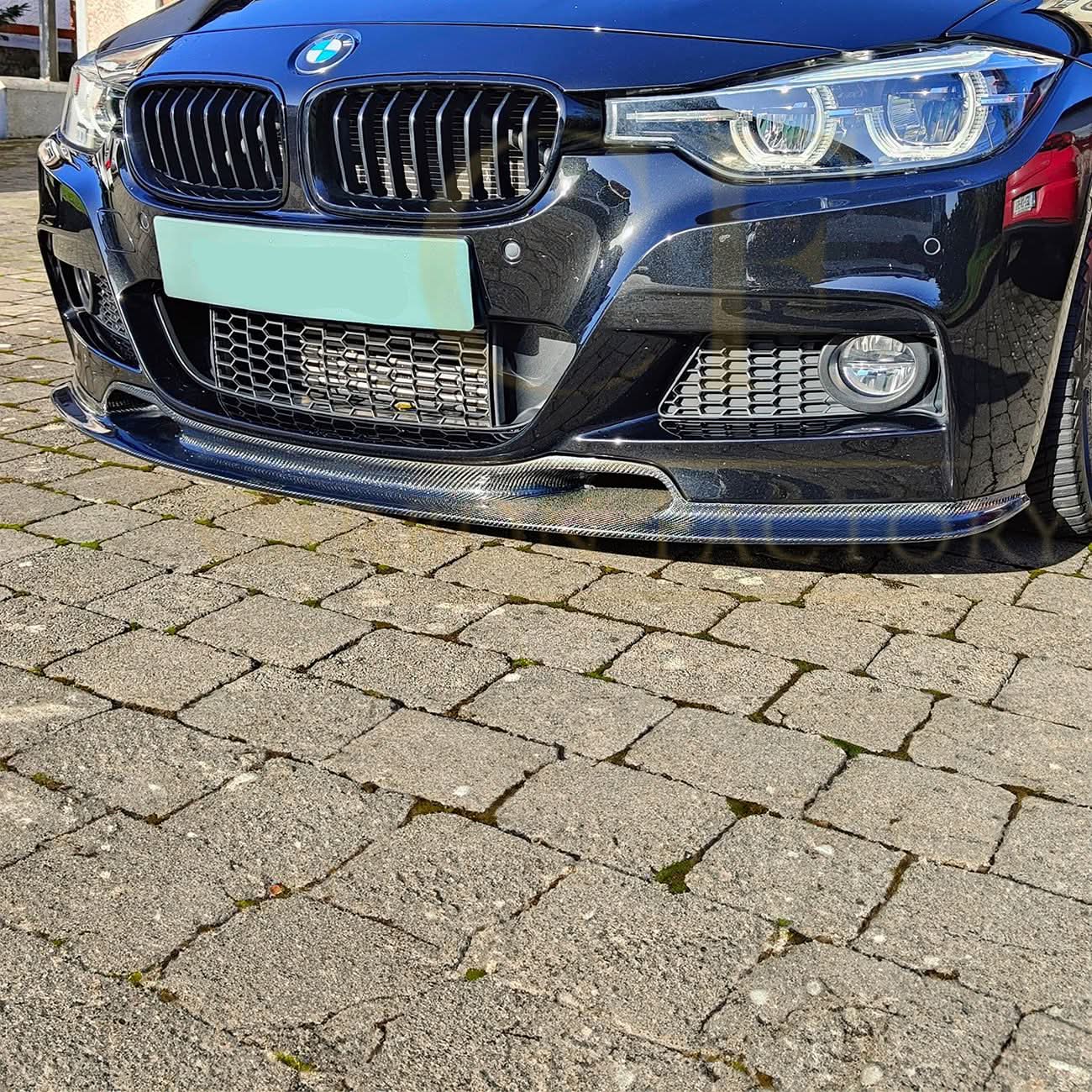 V Style Carbon Fibre Front Splitter for BMW F30 F31 3 Series M Sport 12-19 - Carbon Factory