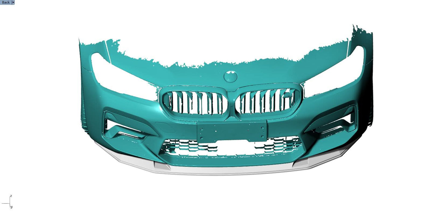 V Style Carbon Fibre Front Splitter for BMW F90 M5 LCI 21-24 - Carbon Factory