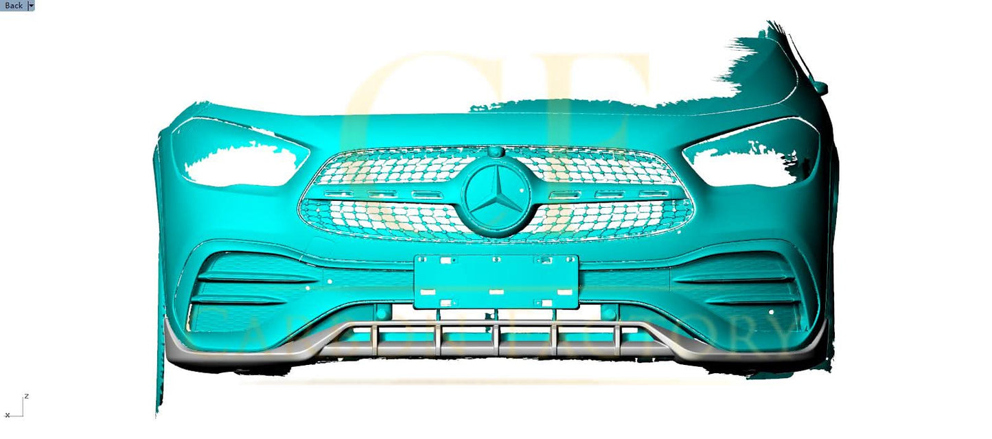 V Style Carbon Fibre Front Splitter for Mercedes Benz H247 GLA 20-Present - Carbon Factory