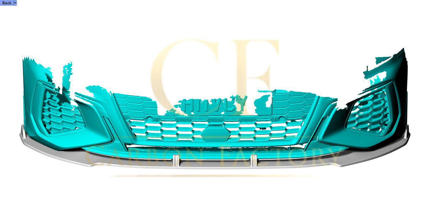 V Style Pre-Preg Carbon Fibre Front Splitter for Audi S3 Saloon 21-Present - Carbon Factory