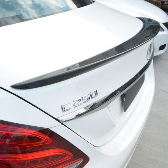AMG Style Carbon Fibre Boot Spoiler for Mercedes Benz W205 C Class 15-21 - Carbon Factory