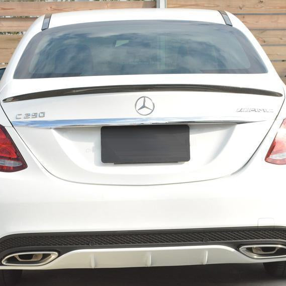 AMG Style Carbon Fibre Boot Spoiler for Mercedes Benz W205 C Class 15-21 - Carbon Factory