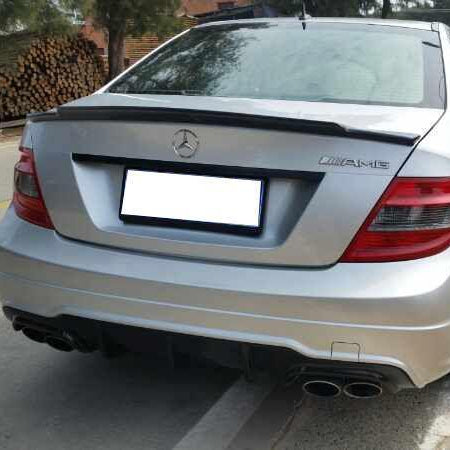 C74 Style Carbon Fibre Boot Spoiler for Mercedes Benz W204 C Class Saloon 07-14 - Carbon Factory