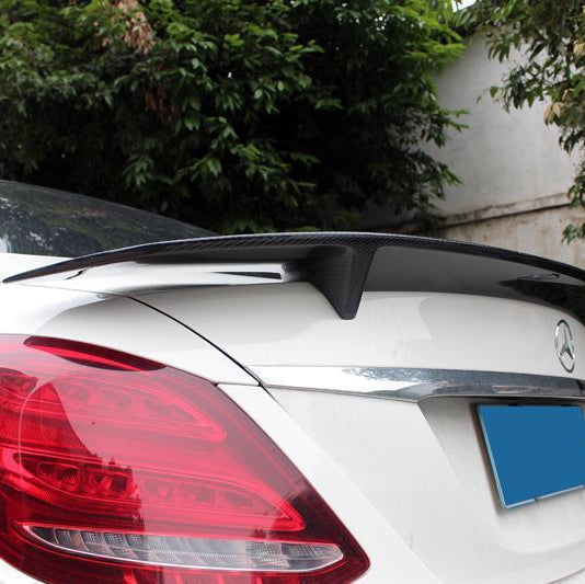 RT Style Carbon Fibre Boot Spoiler for Mercedes Benz W205 C Class 15-21 - Carbon Factory