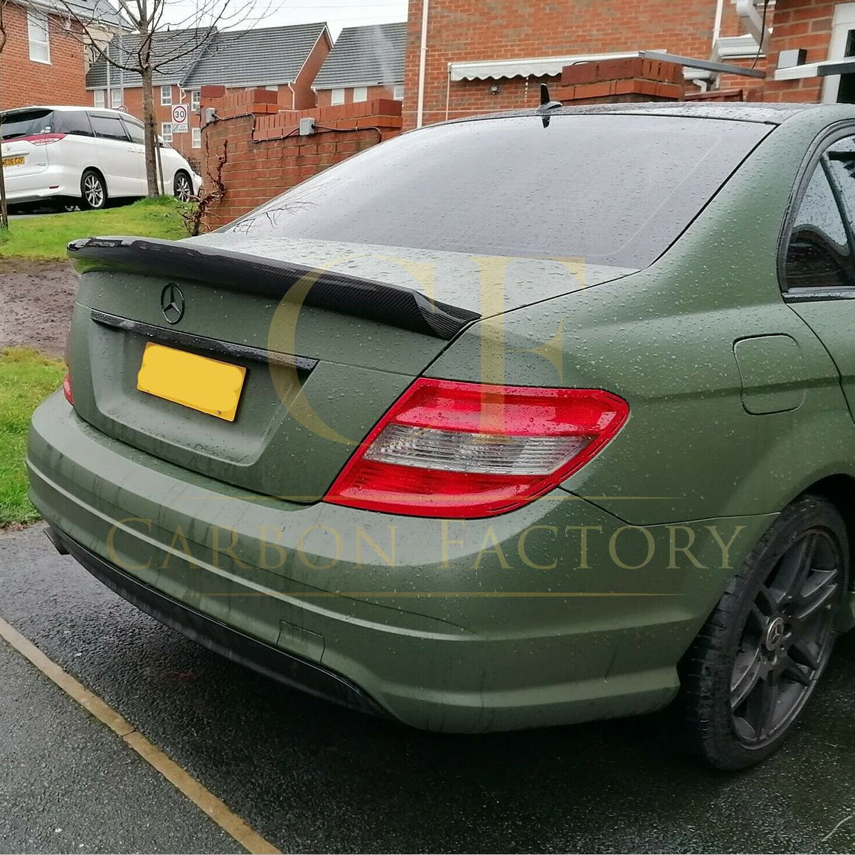 V Style Carbon Fibre Boot Spoiler for Mercedes Benz W204 C Class 07-14 - Carbon Factory