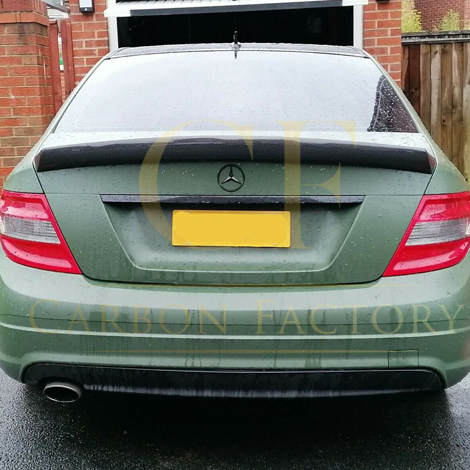 V Style Carbon Fibre Boot Spoiler for Mercedes Benz W204 C Class 07-14 - Carbon Factory