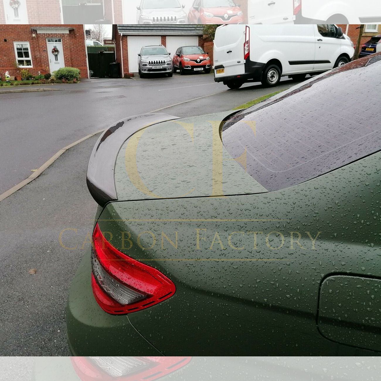 V Style Carbon Fibre Boot Spoiler for Mercedes Benz W204 C Class 07-14 - Carbon Factory