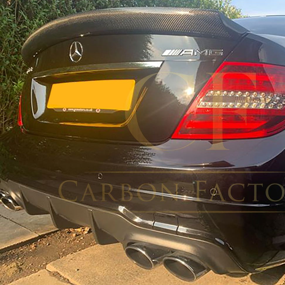 V Style Carbon Fibre Boot Spoiler for Mercedes Benz W204 C Class 07-14 - Carbon Factory