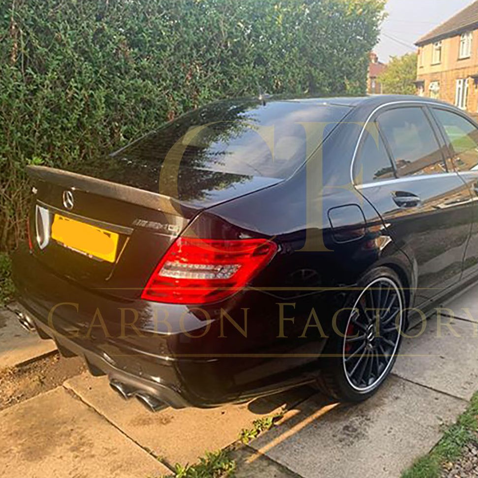 V Style Carbon Fibre Boot Spoiler for Mercedes Benz W204 C Class 07-14 - Carbon Factory