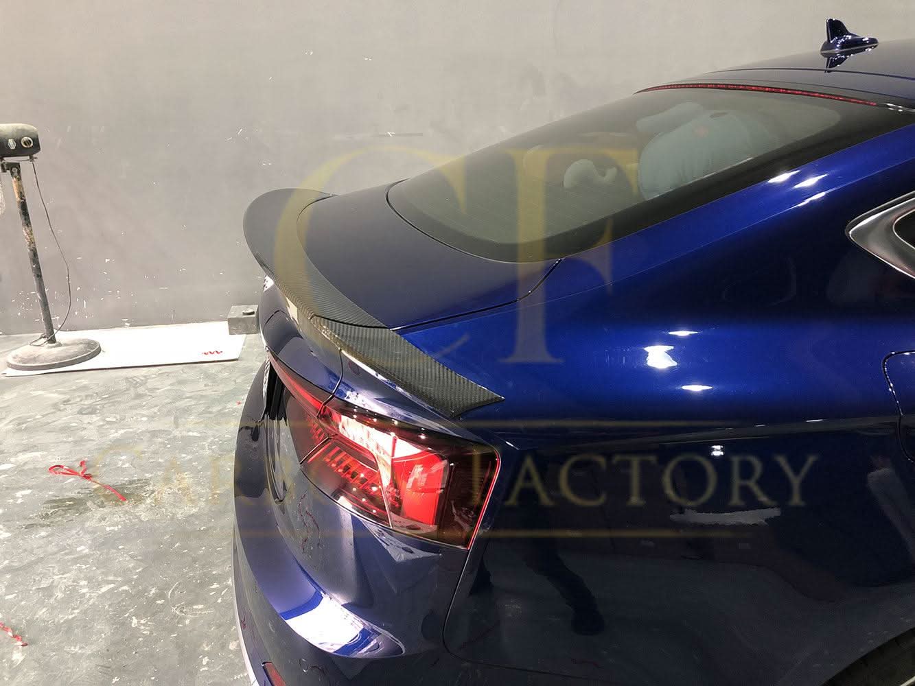H Style Carbon Fibre Boot Spoiler for Audi B9 A5 S5 RS5 4 Door 17-24 - Carbon Factory