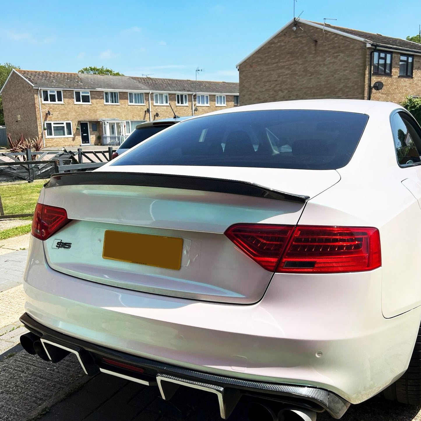 R Style Carbon Fibre Boot Spoiler for Audi B8 B8.5 S5 RS5 2 Door 07-16 - Carbon Factory