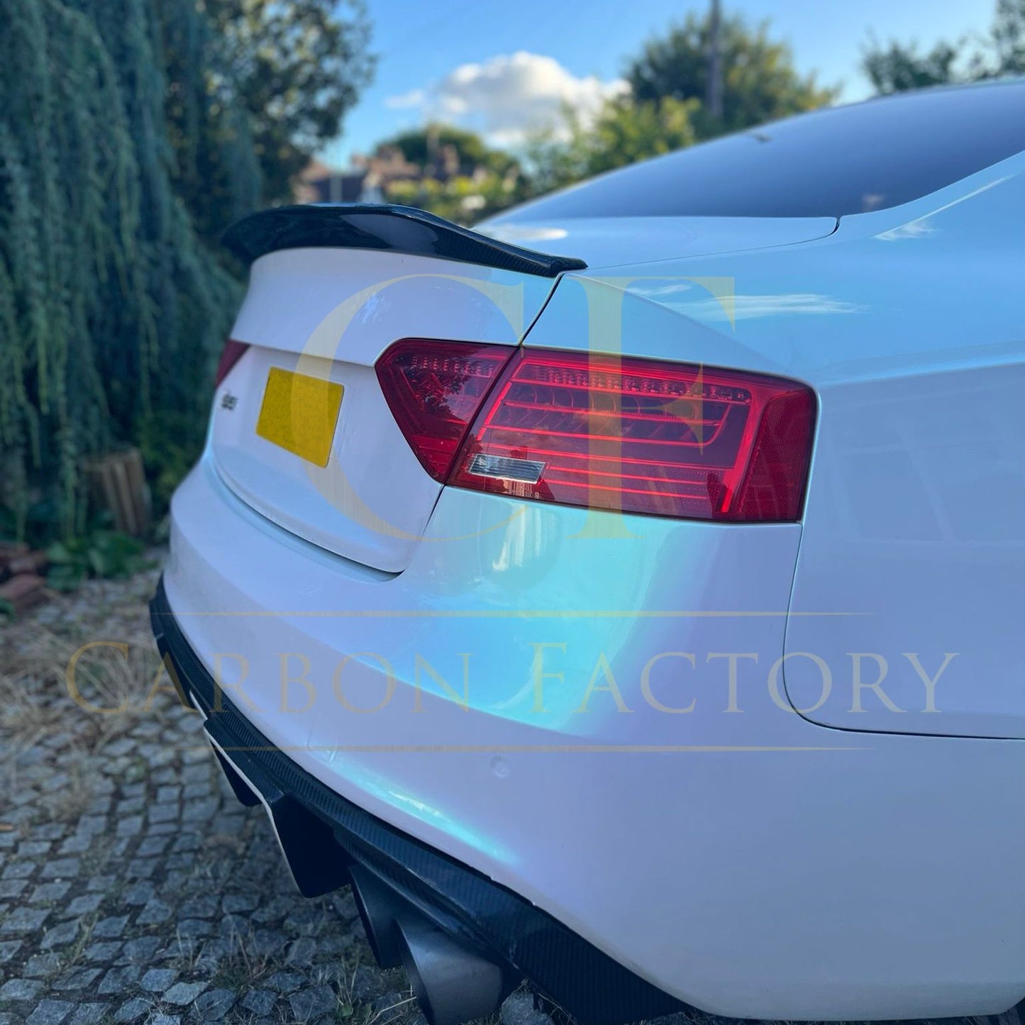 R Style Carbon Fibre Boot Spoiler for Audi B8 B8.5 S5 RS5 2 Door 07-16 - Carbon Factory