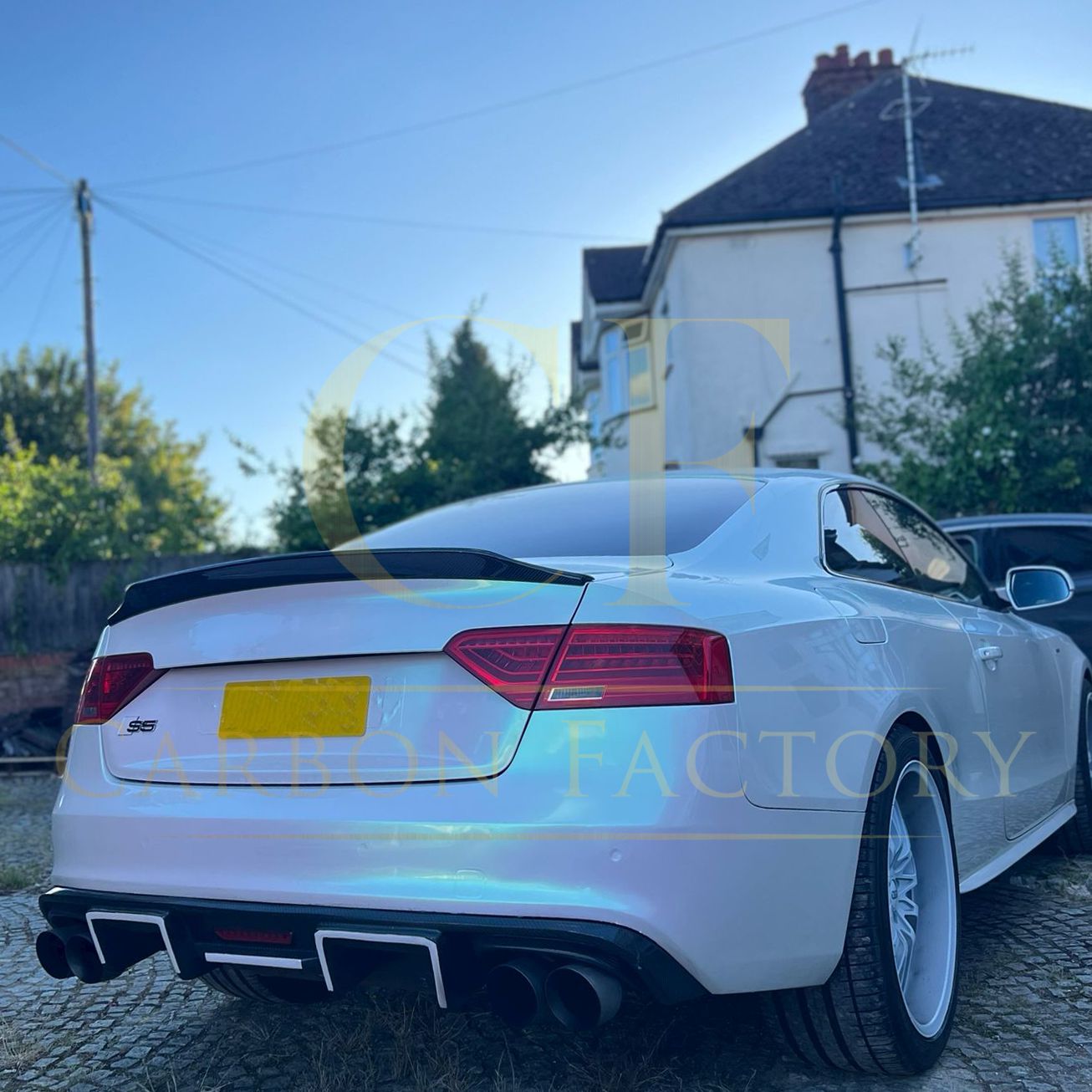 R Style Carbon Fibre Boot Spoiler for Audi B8 B8.5 S5 RS5 2 Door 07-16 - Carbon Factory
