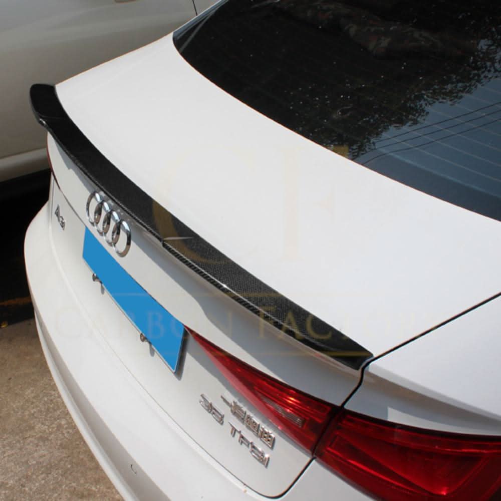 V Style Carbon Fibre Boot Spoiler for Audi A3 S3 RS3 Saloon 13-20 - Carbon Factory