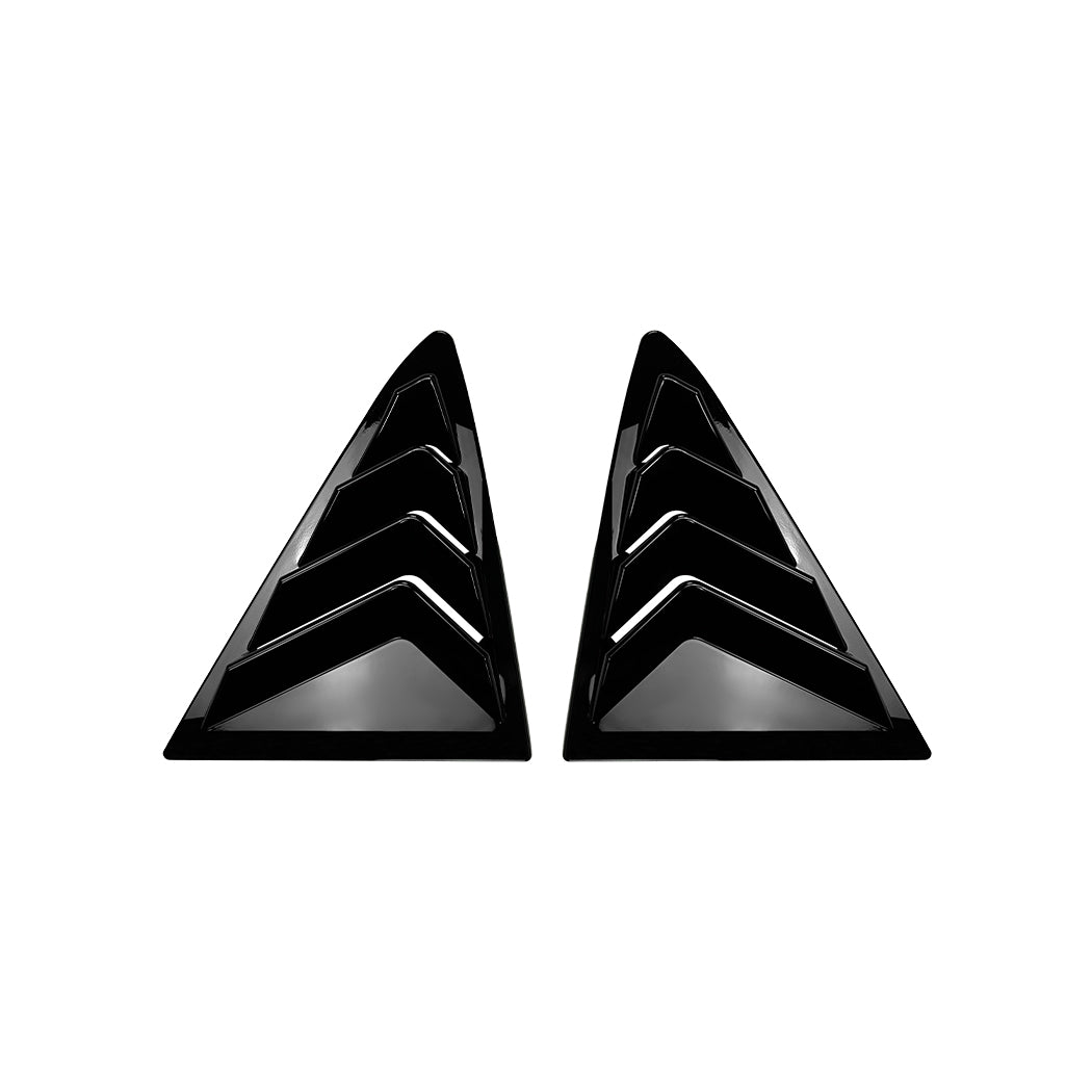 Gloss Black Window Louver Vents for Ford Fiesta B479 MK8 18-23