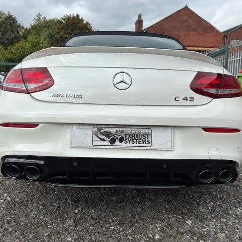 AMG Style Gloss Black Rear Diffuser & Exhaust Tips for Mercedes Benz W205 C Class & C63 Coupe 15-21 - Carbon Factory