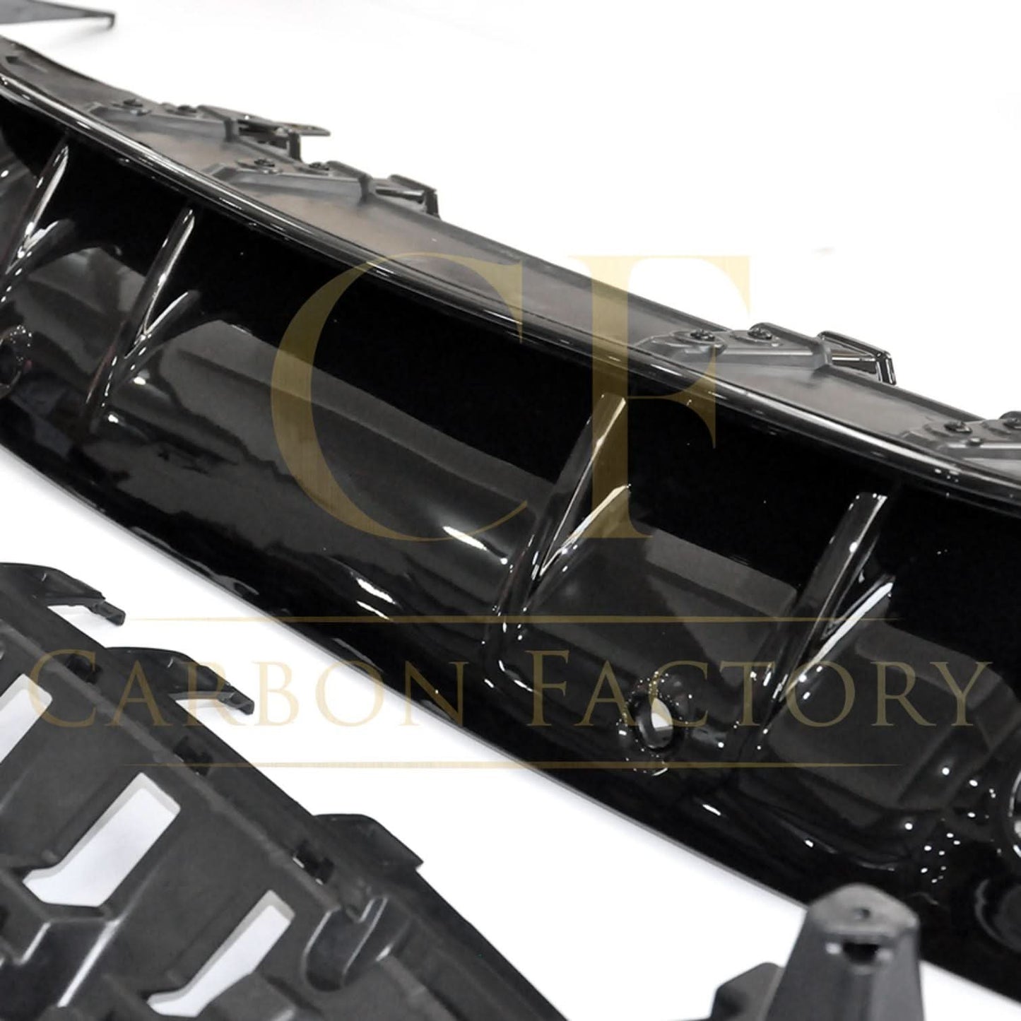 AMG Style Gloss Black Rear Diffuser & Exhaust Tips for Mercedes Benz W205 C Class & C63 Saloon & Estate 15-21 - Carbon Factory