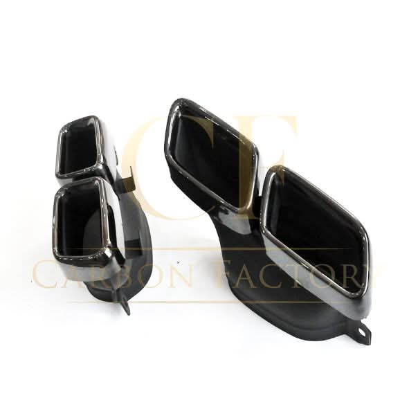 CF Style Gloss Black Rear Diffuser & Exhaust Tips for Mercedes Benz W205 C Class & C63 Saloon & Estate 15-21 - Carbon Factory