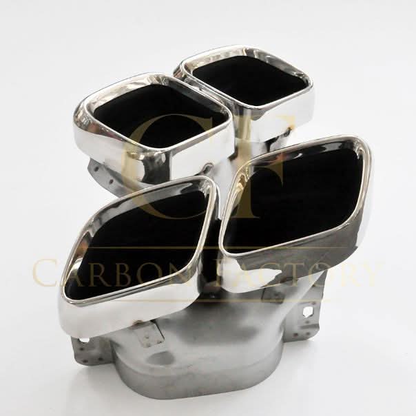 CF Style Gloss Black Rear Diffuser & Exhaust Tips for Mercedes Benz W205 C Class & C63 Saloon & Estate 15-21 - Carbon Factory