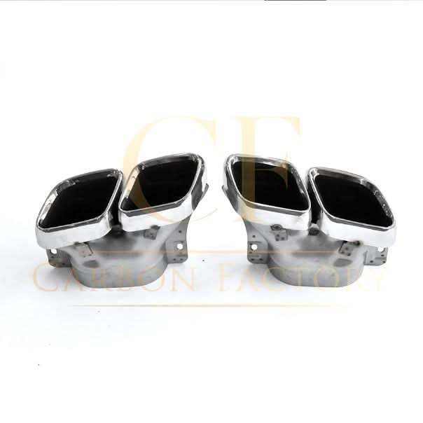 CF Style Gloss Black Rear Diffuser & Exhaust Tips for Mercedes Benz W205 C Class & C63 Saloon & Estate 15-21 - Carbon Factory