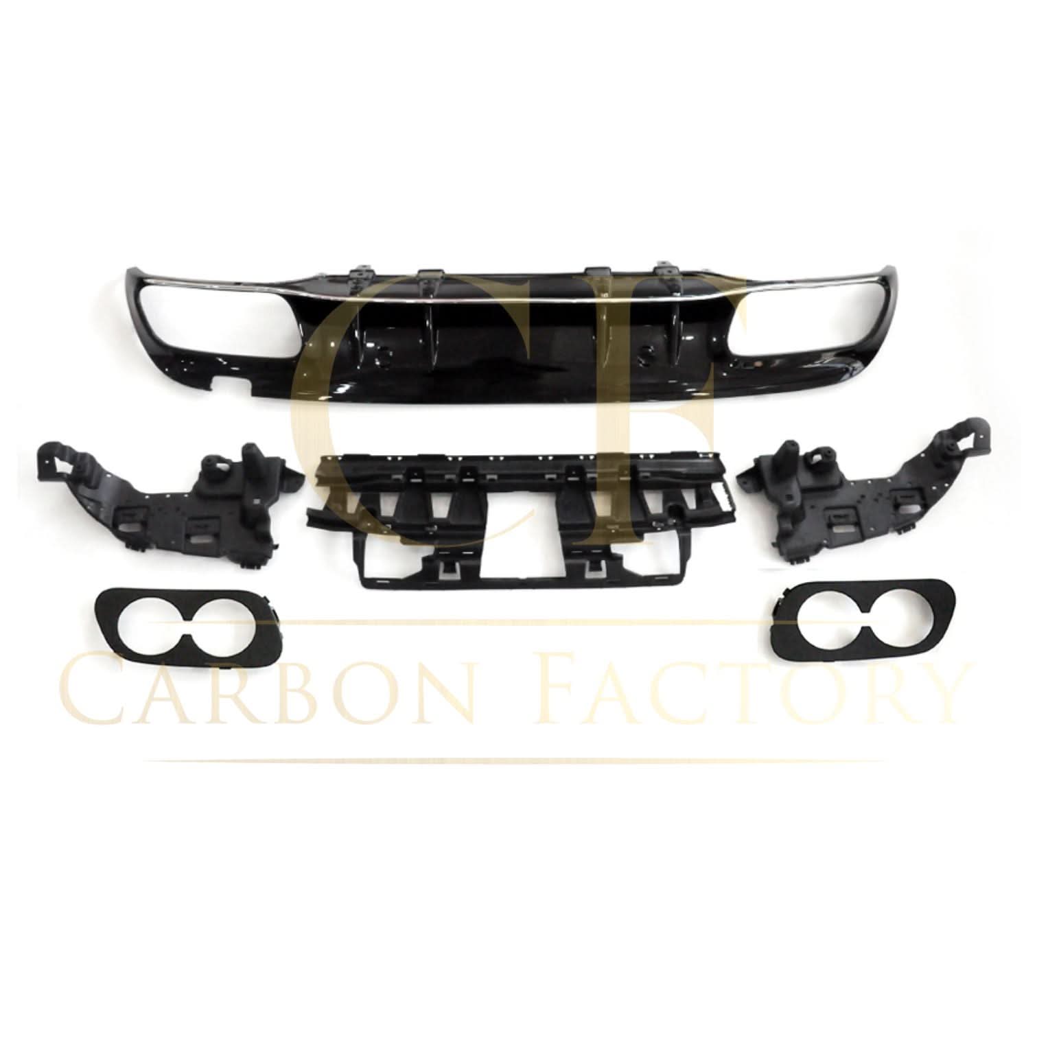 CF Style Gloss Black Rear Diffuser & Exhaust Tips for Mercedes Benz W205 C Class & C63 Saloon & Estate 15-21 - Carbon Factory