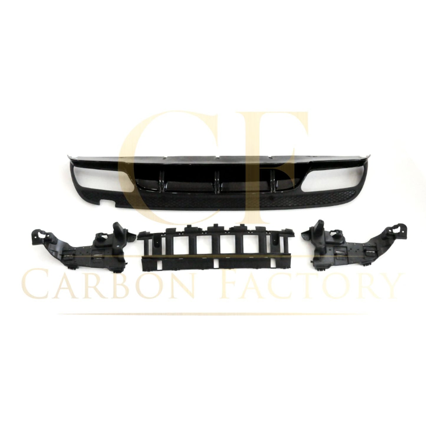 ED1 Style Gloss Black Rear Diffuser & Exhaust Tips for Mercedes Benz W205 C Class & C63 Saloon & Estate 15-21 - Carbon Factory