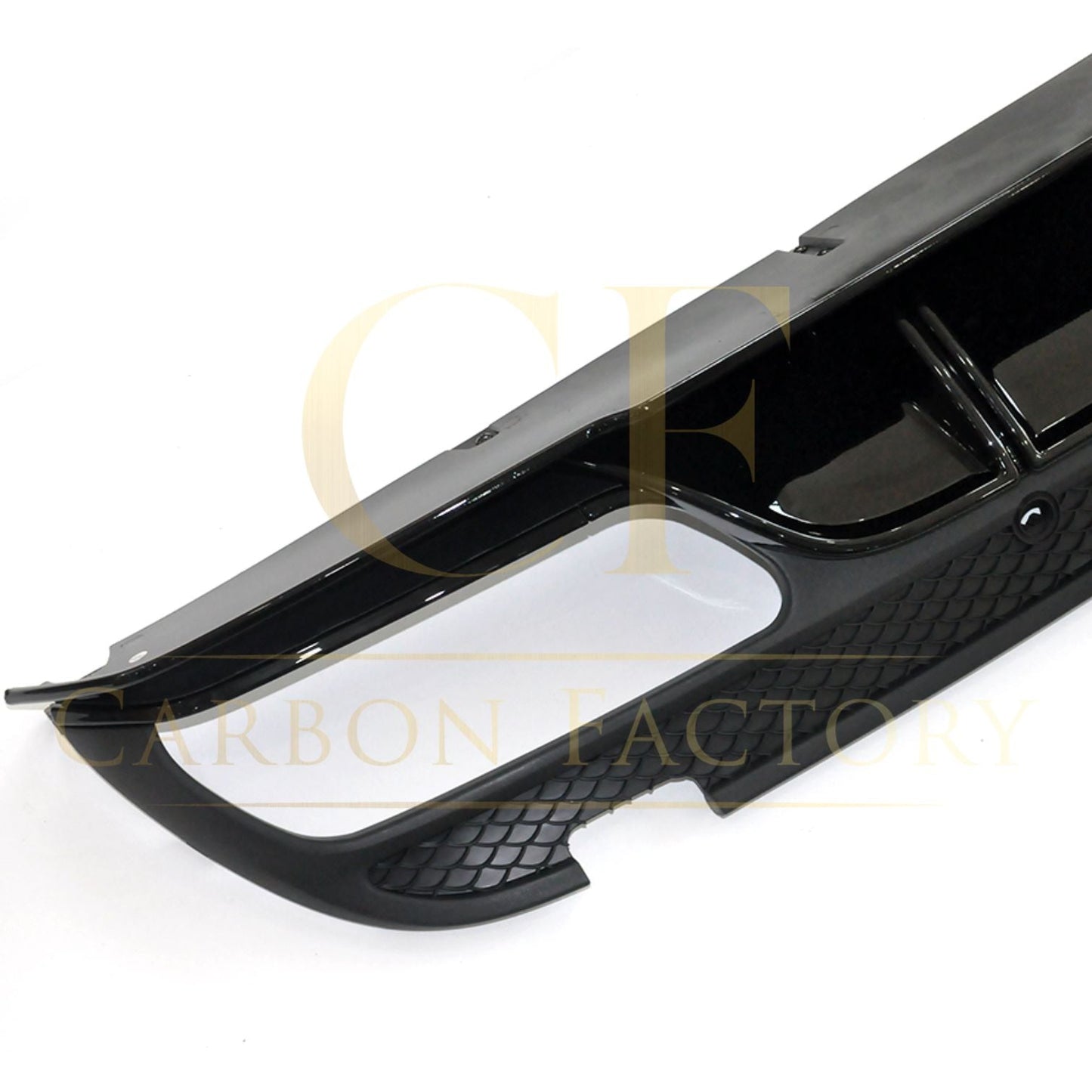 ED1 Style Gloss Black Rear Diffuser & Exhaust Tips for Mercedes Benz W205 C Class & C63 Saloon & Estate 15-21 - Carbon Factory