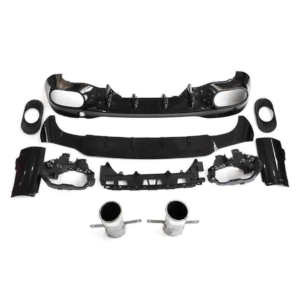 AMG Style Gloss Black Rear Diffuser & Exhaust Tips for Mercedes Benz W118 CLA 19-Present - Carbon Factory