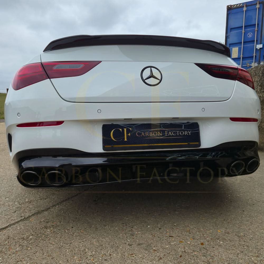 Brabus Style Gloss Black Rear Diffuser & Exhaust Tips for Mercedes Benz W118 CLA 19-Present - Carbon Factory