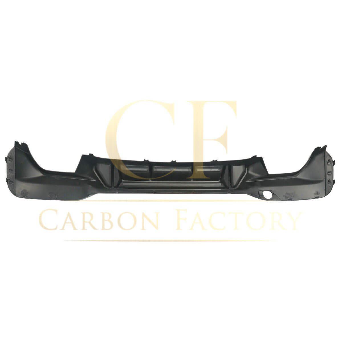 Gloss black competition-style rear diffuser for BMW F90 M5 and G30 G31 5 Series M Sport models, 2017-2024.