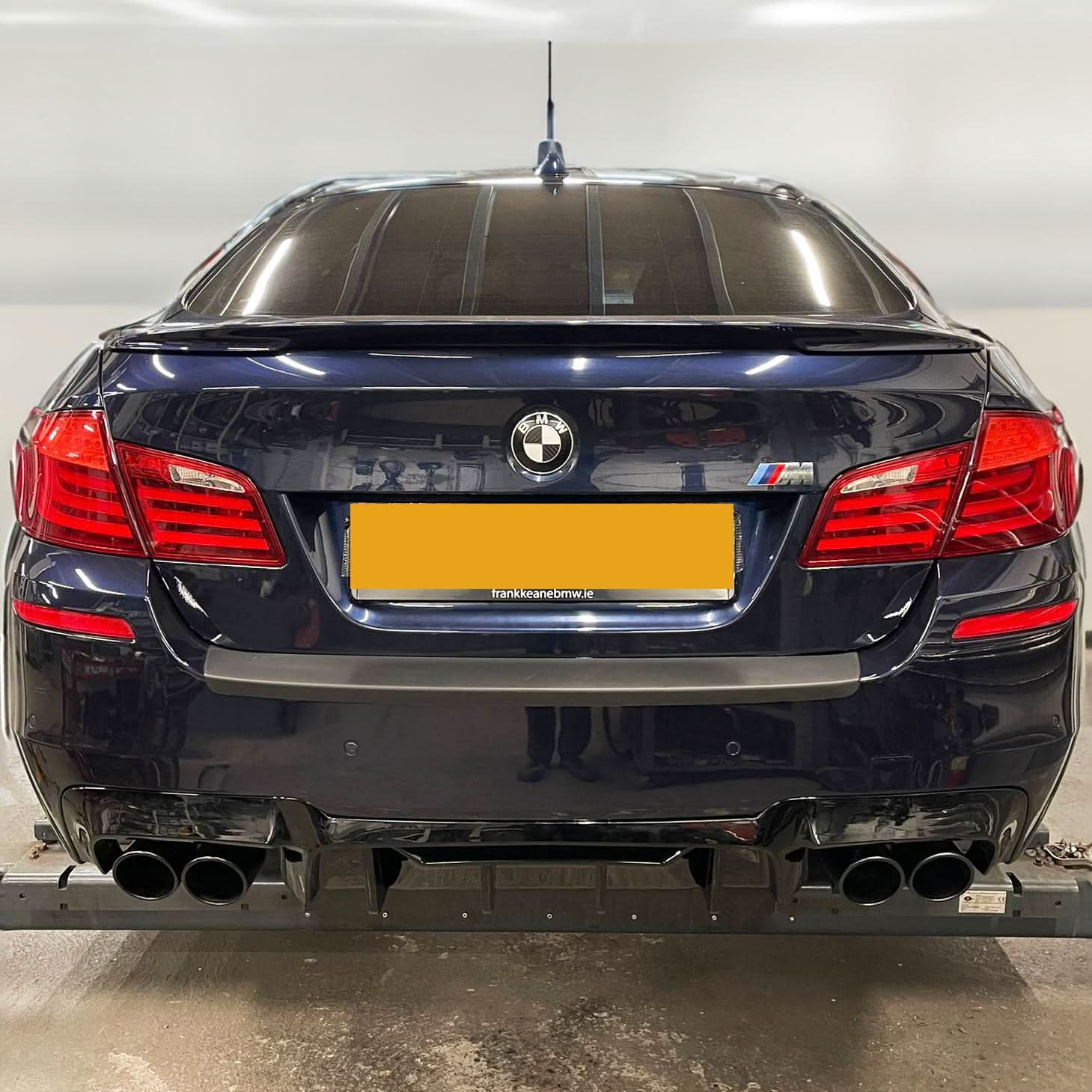 Competition Style Gloss Black Rear Diffuser Quad Exhaust for BMW F10 5 Series 10-17 - Carbon Factory