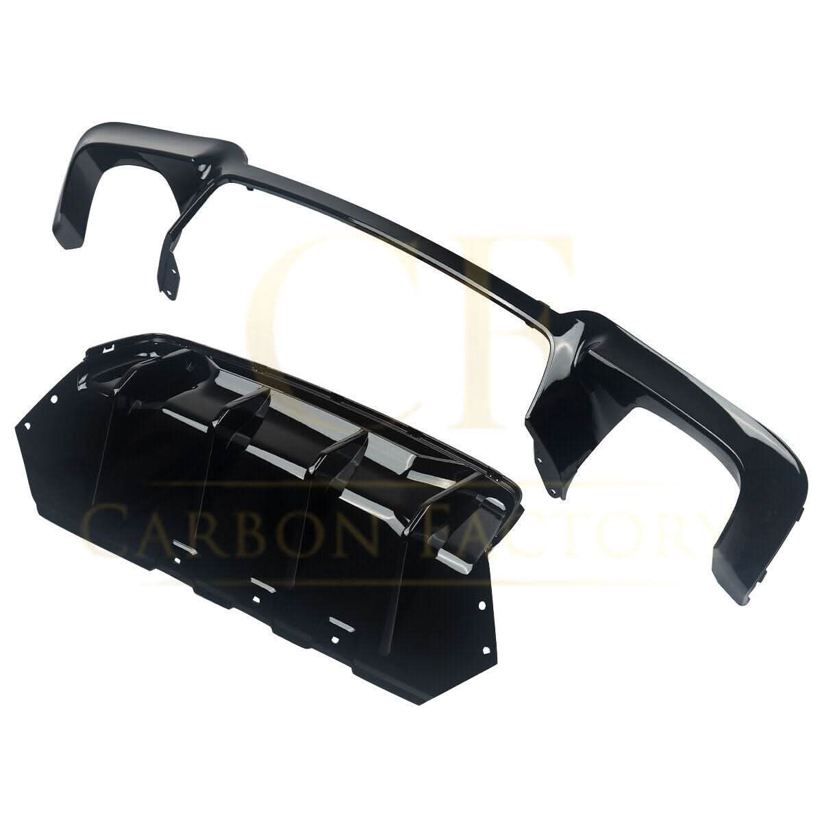 Competition Style Gloss Black Rear Diffuser Quad Exhaust for BMW F10 5 Series 10-17 - Carbon Factory