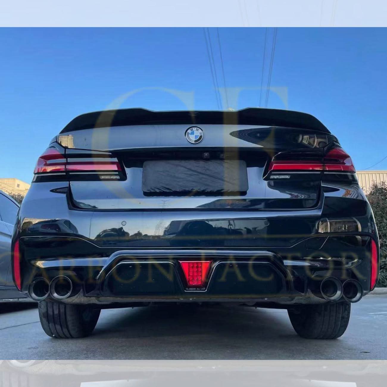 CS Style Gloss Black Rear Diffuser for BMW G30 G31 5 Series M Sport 17-24 - Carbon Factory
